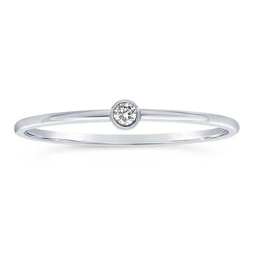 14K White Gold Lab-Grown Diamond-Set Ring