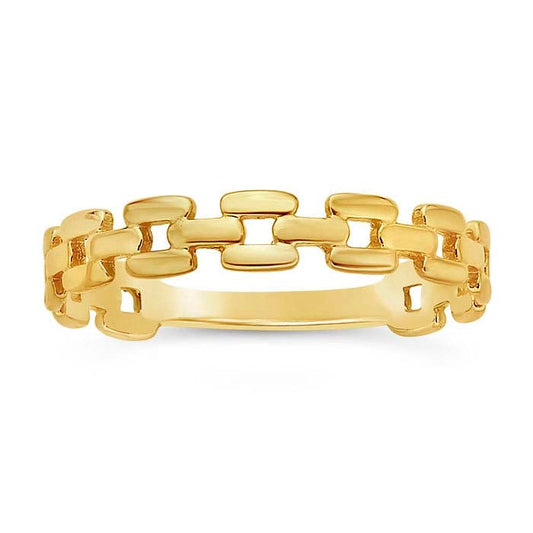 14K Yellow Gold Square Link Band