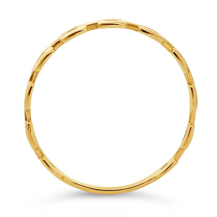 14K Yellow Gold Square Link Band