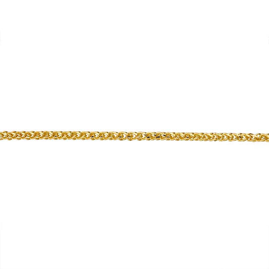 14K Yellow Gold Diamond-Cut Wheat Chain