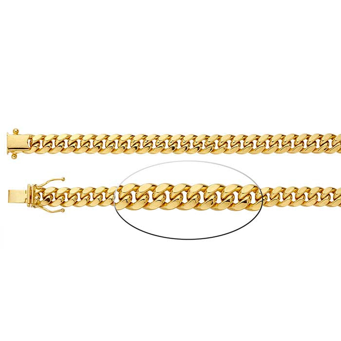 14K Yellow Gold 10.7mm Miami Cuban Bracelet