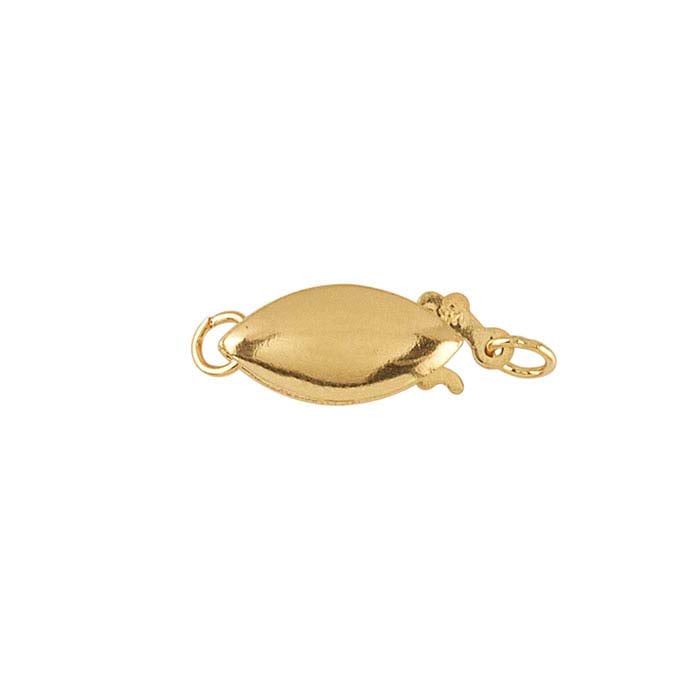 14K Yellow Gold Oval Safety Clasp