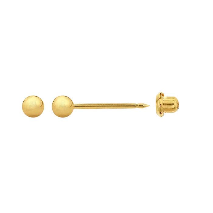 Inverness® 14K Yellow Gold Piercing Earrings, Ball