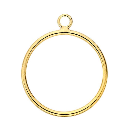 14/20 Yellow Gold-Filled Circle Components with Closed Ring