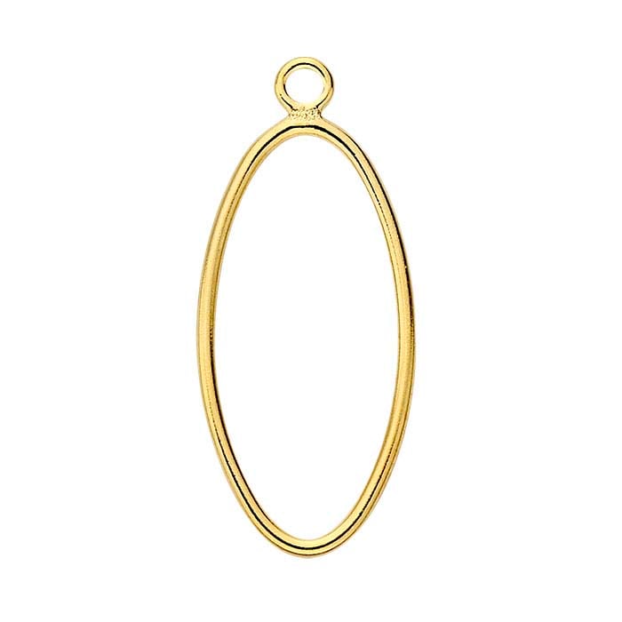 14/20 Yellow Gold-Filled Oval Components with Closed Ring