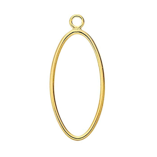 14/20 Yellow Gold-Filled Oval Components with Closed Ring