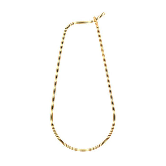 14/20 Yellow Gold-Filled Teardrop Hoop Earring