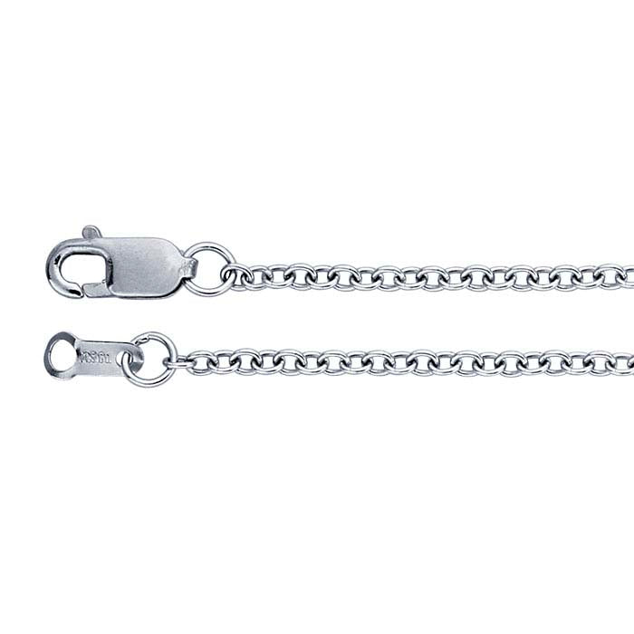Platinum Oval Cable Chain