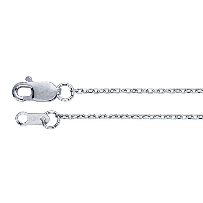 Platinum Oval Cable Chain