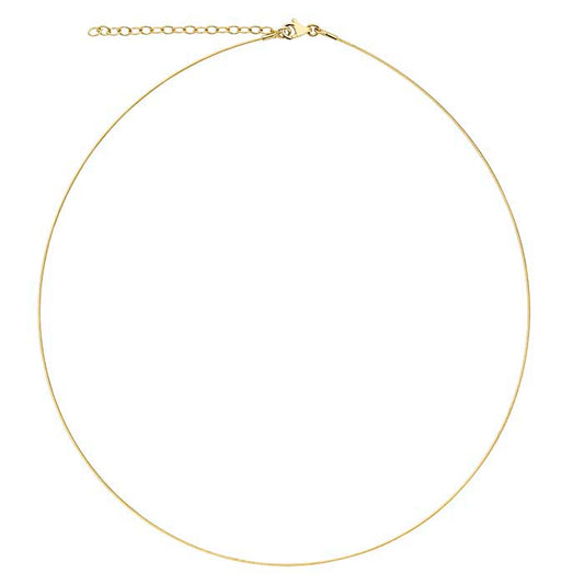 14K Gult Guld 0,6 mm 1-Tråds Kabelhalswire