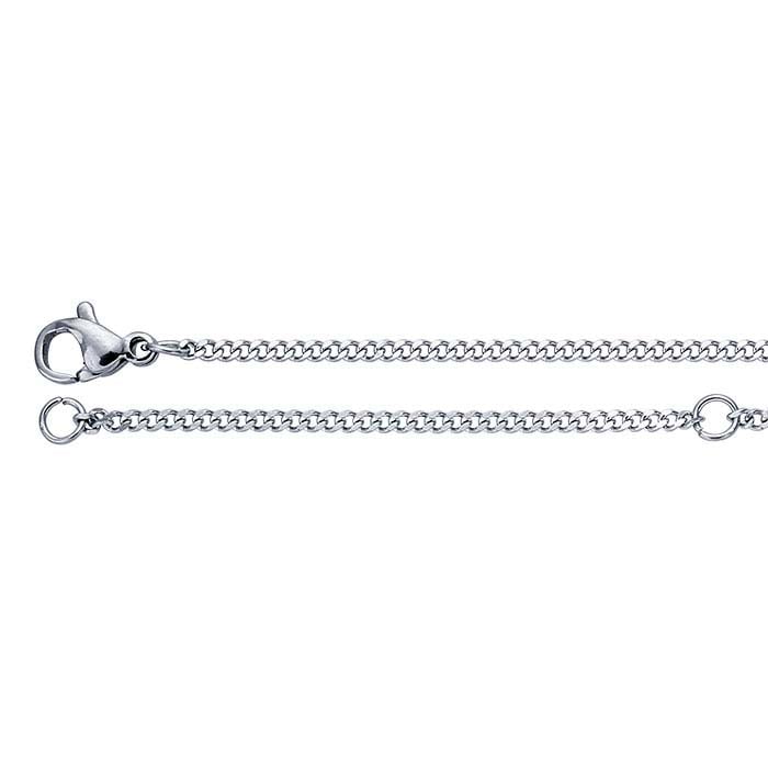 Stainless Steel Diamond-Cut Curb Chain