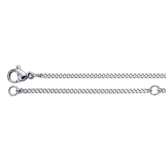 Stainless Steel 1.7mm Diamond-Cut Curb Chain