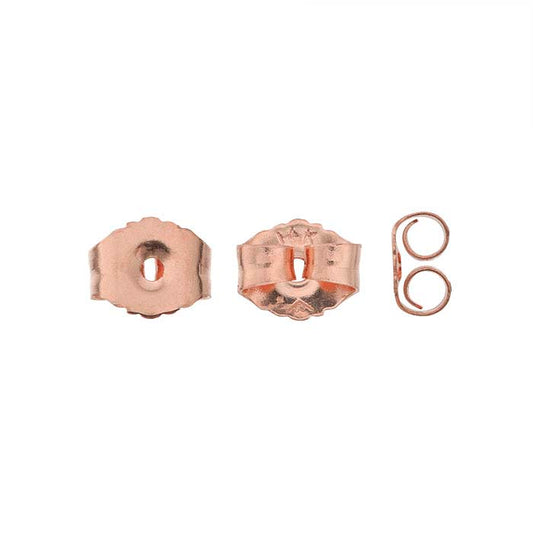 14K Rose Gold 5mm Friction Ear Nut