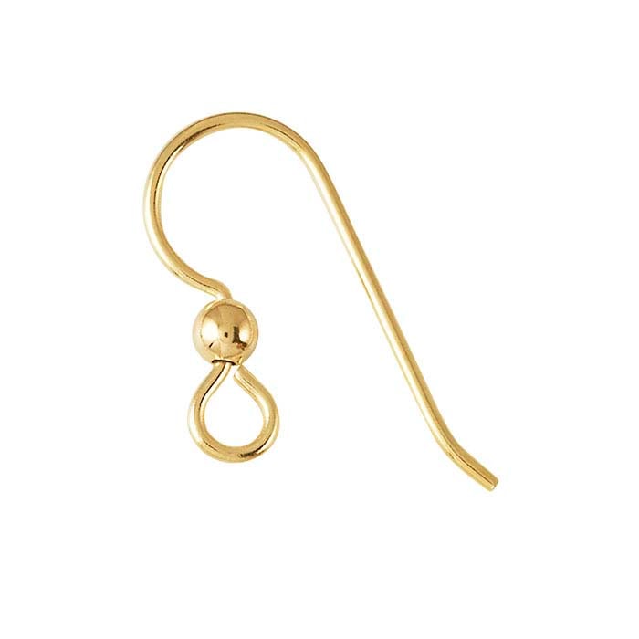 Ear Wire with Loop and 3mm Bead