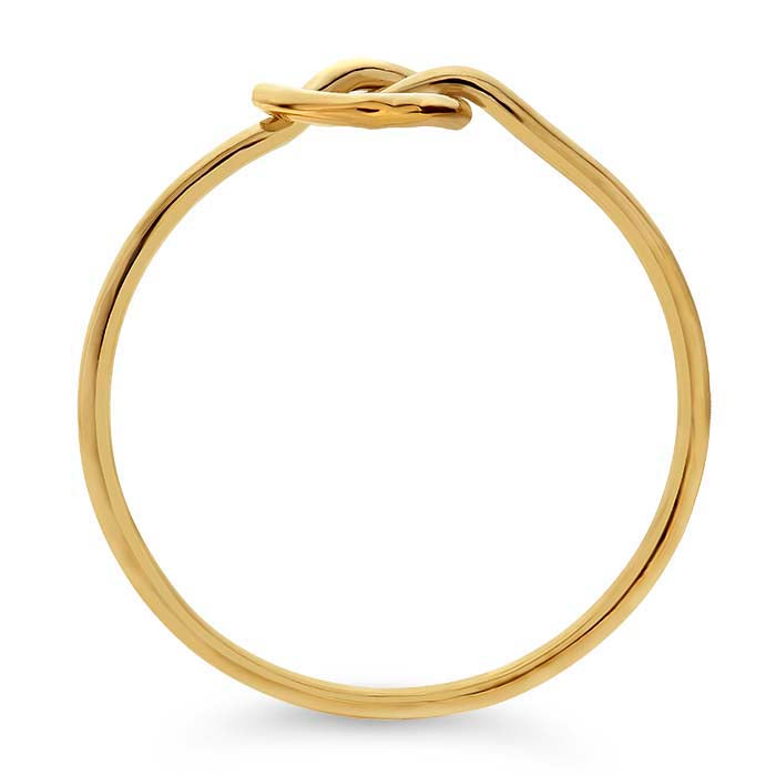 14/20 Yellow Gold-Filled Heart Love-Knot Ring