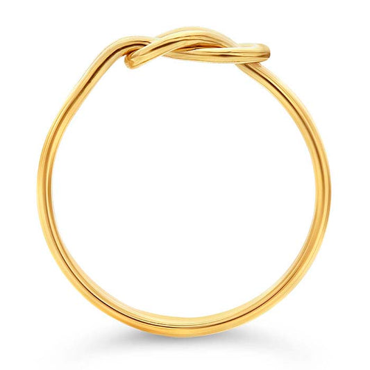 14/20 Gult Guld-Fyllt Långt Dubbel Kärleksknut Ring