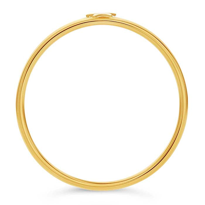 14/20 Yellow Gold-Filled Star Accent Stackable Ring