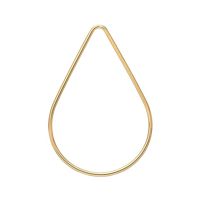 Componente a goccia 37,5 x 25 mm in oro giallo 14/20 gold-filled
