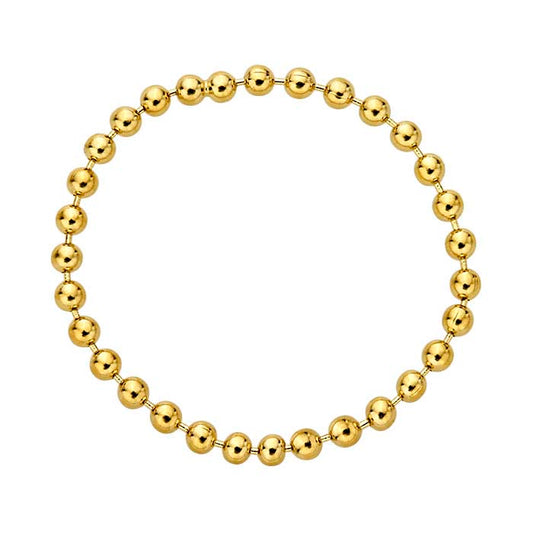 14/20 Yellow Gold-Filled Bead Flexible Ring