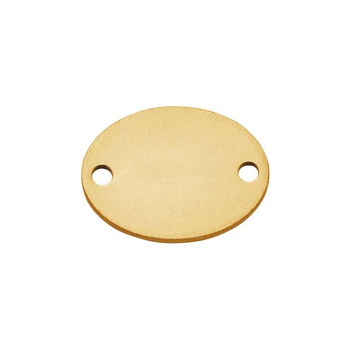 14/20 Yellow Gold-Filled 7.3 x 5.5mm Oval "1/20 14K" Tag with Two Holes