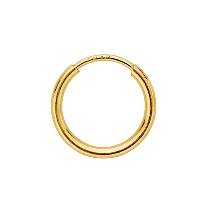 14/20 Yellow Gold-Filled 1.3mm Endless Hoop Earring