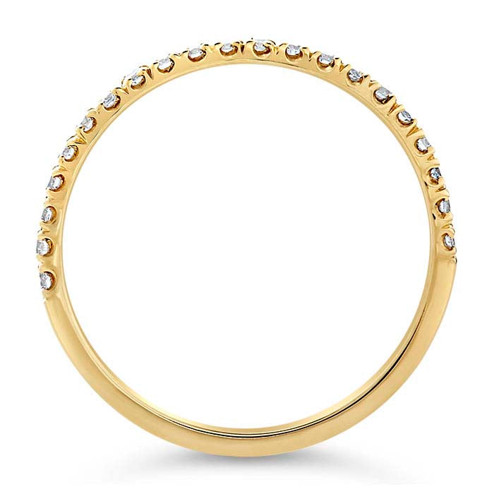 14K Gult Guld Diamantsatt Vigselring