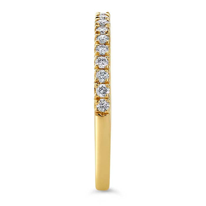 14K Gult Guld Diamantsatt Vigselring