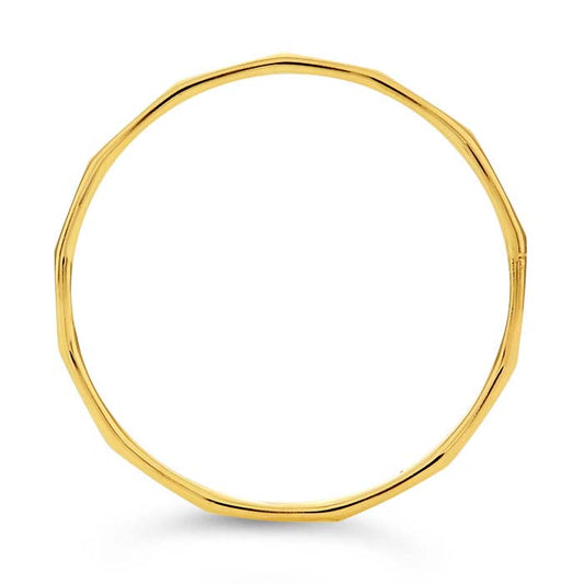 14K Yellow Gold Faceted Stackable Ring