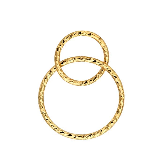 14/20 Yellow Gold-Filled Sparkle Linked Two-Circle Component