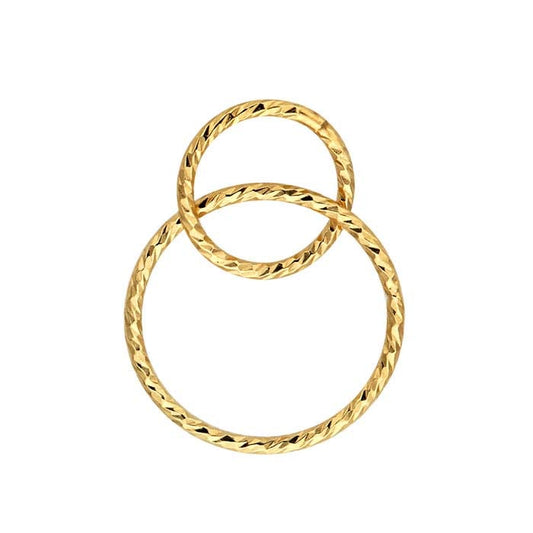 14/20 Yellow Gold-Filled Sparkle Linked Two-Circle Component