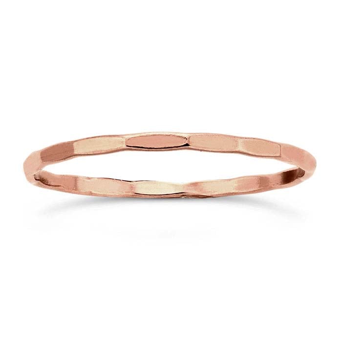 14/20 Rose Gold-Filled Faceted Stackable Ring