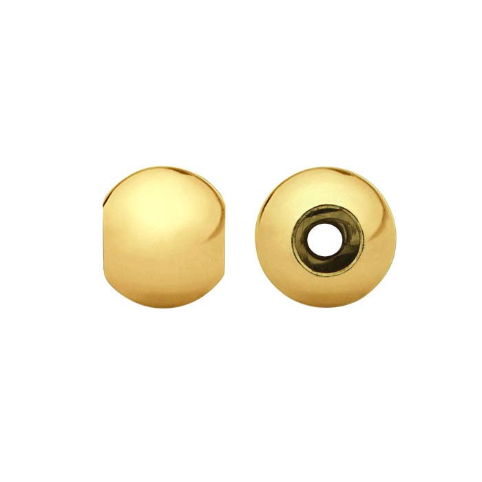 Perla rotonda "Smart" da 4mm in oro giallo 14/20 gold-filled con inserto in silicone