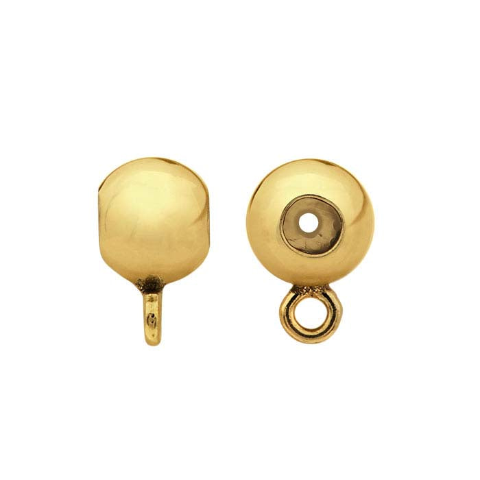 14/20 Yellow Gold-Filled 4mm Round "Smart" Bead with Silicone Insert & Ring