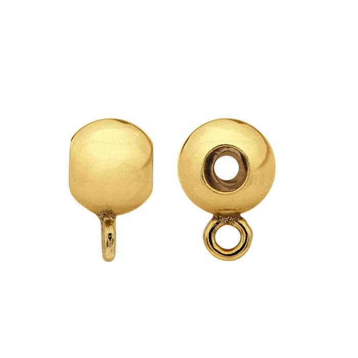 14/20 Yellow Gold-Filled 4mm Round "Smart" Bead with Silicone Insert & Ring