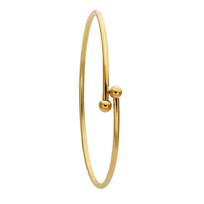 14/20 Guld Fyllt Bypass-armband med Gängade Kuländar