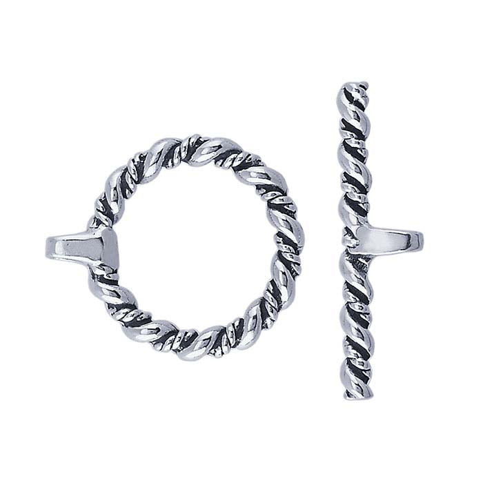 Sterling Silver Double-Twist Toggle Clasp