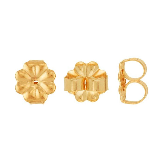 18K Yellow Gold 7mm dia. Medium-Weight Friction Ear Nut