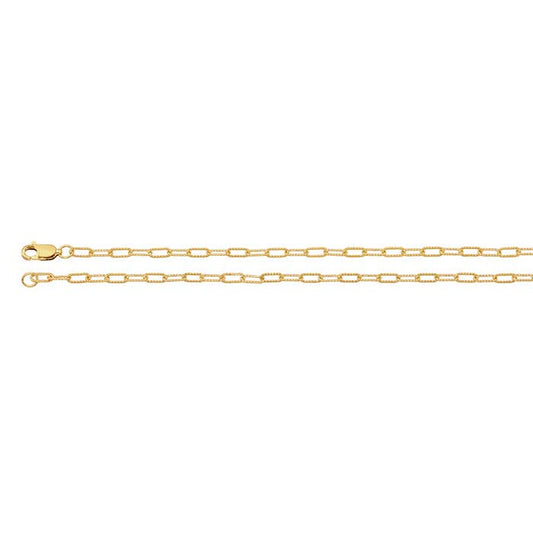 14/20 Yellow Gold-Filled 2.5mm Patterned Cable Chain