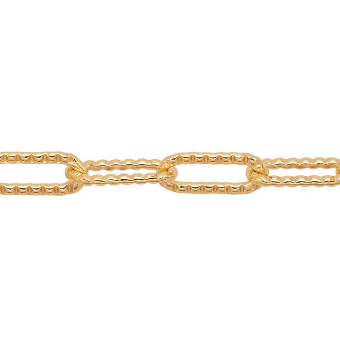 14/20 Yellow Gold-Filled 2.5mm Patterned Cable Chain