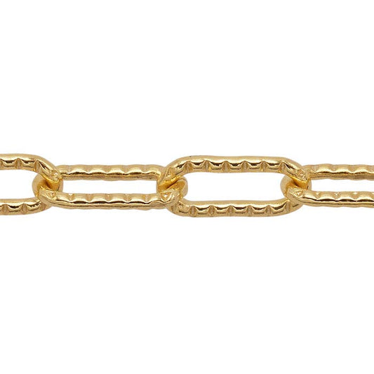 14/20 Yellow Gold-Filled 2.5mm Patterned Cable Chain, By the Foot