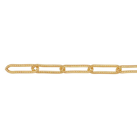 14/20 Yellow Gold-Filled 3.8mm Patterned Cable Chain, By the Foot