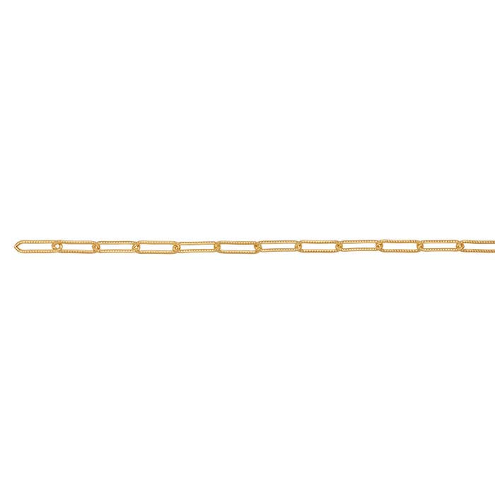 14/20 Yellow Gold-Filled 3.8mm Patterned Cable Chain, By the Foot