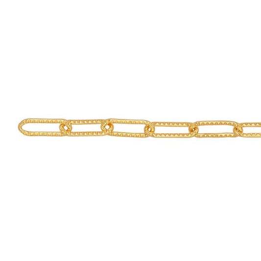 14/20 Yellow Gold-Filled 3.1mm Patterned Cable Chain, By the Foot