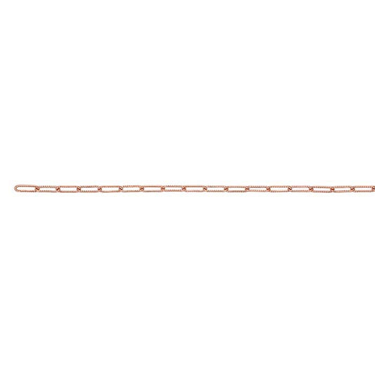 14/20 Rose Gold-Filled 3mm Patterned Cable Chain