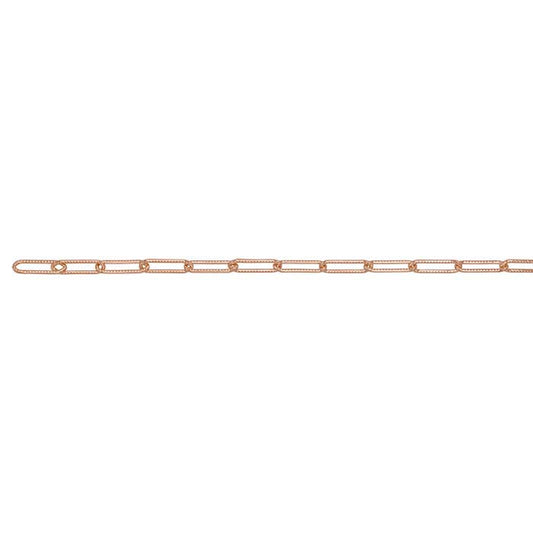 14/20 Rose Gold-Filled 3.8mm Patterned Cable Chain, By the Foot