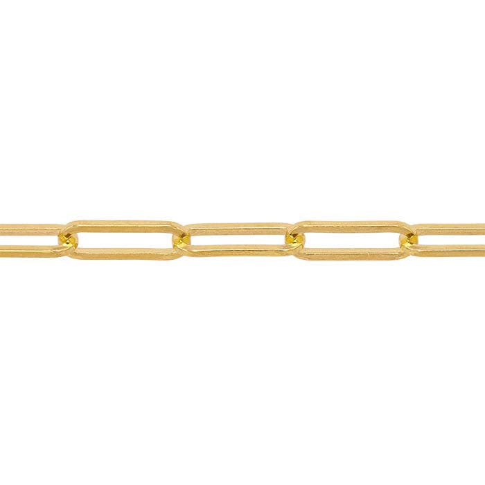 14K Yellow Gold Flat Oval Cable Chain