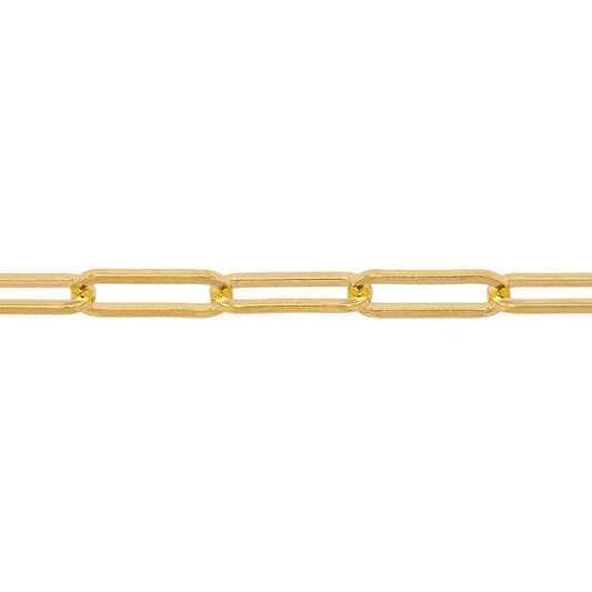 14K Yellow Gold Flat Oval Cable Chain