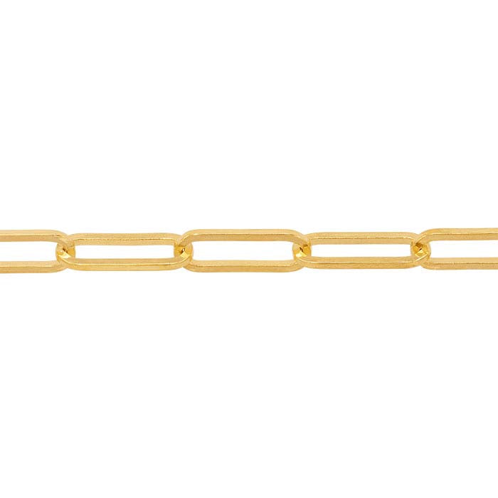 14K Yellow Gold Flat Oval Cable Chain