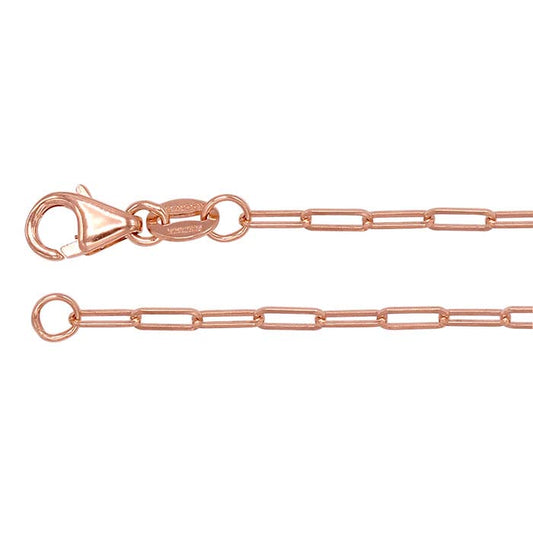 Ovale Ankerkette aus 14 Karat Roségold, 1,5 mm