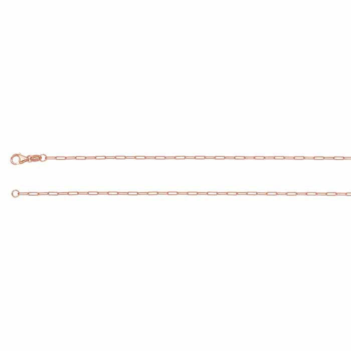Ovale Ankerkette aus 14 Karat Roségold, 1,5 mm